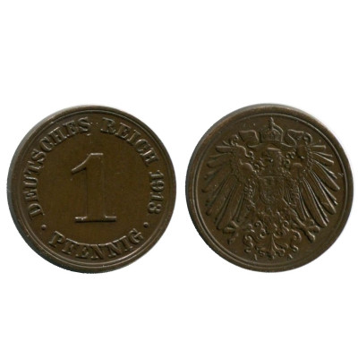 Монета 1 пфенниг Германии 1913 г. (A)
