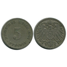 5 пфеннигов Германии 1902 г. (J)