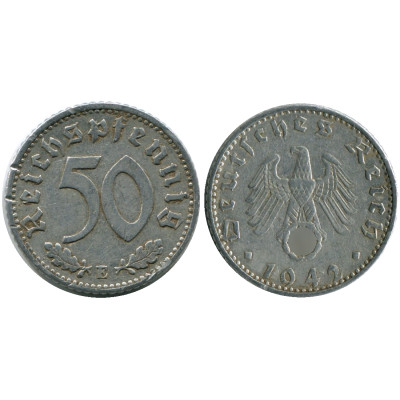 Монета 50 рейхспфеннигов Германии 1942 г. E