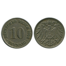 10 пфеннигов Германии 1906 г. (D)