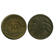 10 рентенпфеннигов Германии 1924 г. (D)