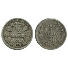 1/2 марки Германии 1906 г. (F)