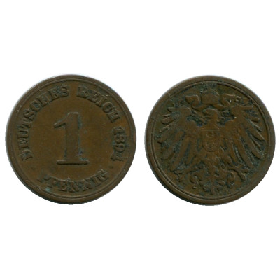Монета 1 пфенниг Германии 1894 г. (A)