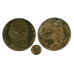 Монета Набор из 2-х юбилейных монет Германии и золотого жетона "Крюгерранд 1978 г. ЮАР"