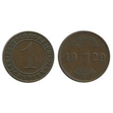 1 рейхспфенниг Германии 1929 г. (А)