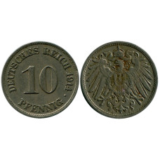 10 пфеннигов Германии 1914 г. (J)