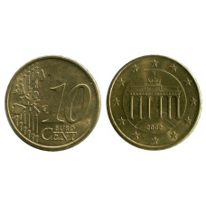 10 евроцентов Германии 2002 г. (J)