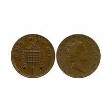 1 пенни Великобритании 1988 г.