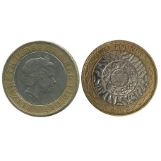 2 фунта Великобритании 2002 г.