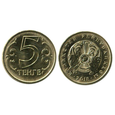 Монета 5 тенге Казахстана 2018 г. (магнитная)