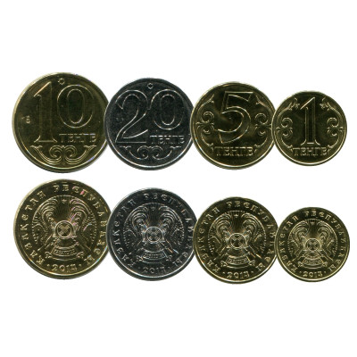 Монета Набор из 4-х монет Казахстана 2014 г. (магнитные)
