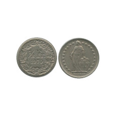 1/2 франка Швейцарии 1970 г.
