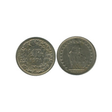 1/2 франка Швейцарии 1971 г.
