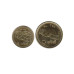 Набор 2 монеты 1 и 2 рупии Непала 2020 г.