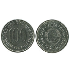 100 динаров Югославии 1987 г.