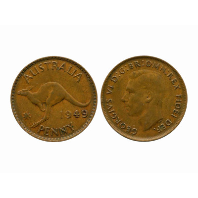 Монета 1 пенни Австралии 1949 г.