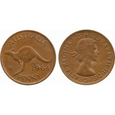 1 пенни Австралии 1964 г.