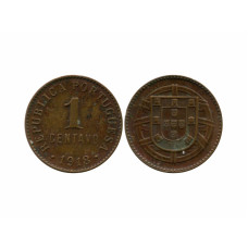 1 сентаво Португалии 1918 г.