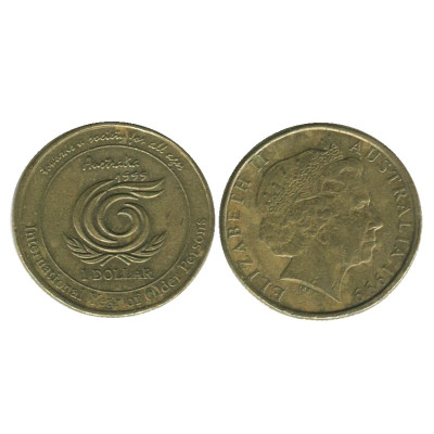 Монета 1 доллар Австралии 1999 г. Международный год пожилых людей