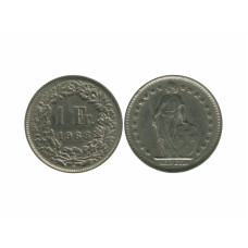 1 франк Швейцарии 1968 г. B
