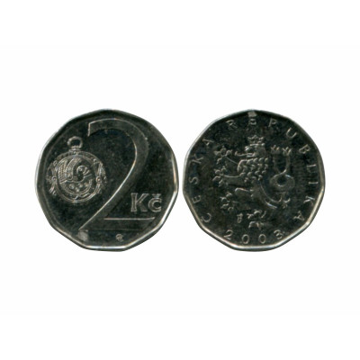 Монета 2 кроны Чехии 2003 г.