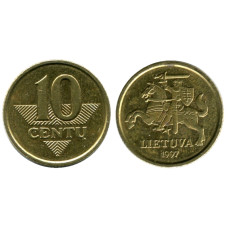 10 центов Литвы 1997 г.