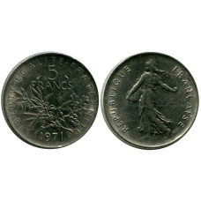 5 франков Франции 1971 г.