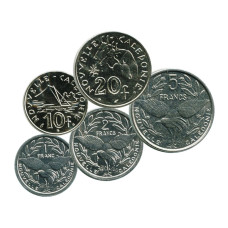 Набор из 5-ти монет Новой Каледонии