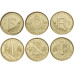 Набор 6 монет 5 форинтов Венгрии 2021 г. 75 лет форинту
