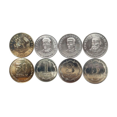 Набор 4 монеты Таджикистана 2022 г.
