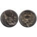 Монета Набор из 2-х монет Турции 1 куруш 2021 г. Рысь и собака (Каракал и Каталбурун)