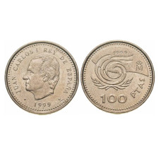 100 песет Испании 1999 г. Год пожилых людей