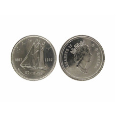 10 центов Канады 1992 г. 125 лет Конфедерации