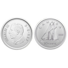 10 центов Канады 2023 г. Карл III