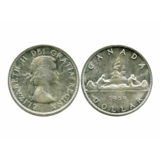 1 доллар Канады 1959 г. Каноэ (1)