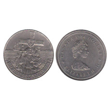 1 доллар Канады 1984 г. 450 лет с момента открытия Гаспе