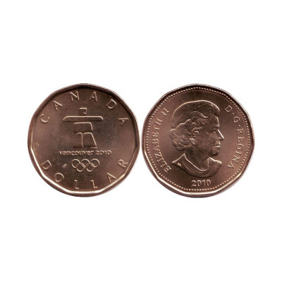 Монета 1 доллар Канады 2010 г. XXI зимние Олимпийские Игры, Ванкувер 2010