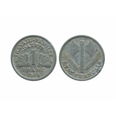 1 франк Франции 1944 г.