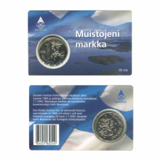 1 марка Финляндии 2001 г. Последний выпуск марки перед переходом на евро