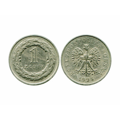 Монета 1 злотый Польши 1994 г.