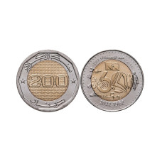 200 динаров Алжира 2022 г. 60 лет независимости