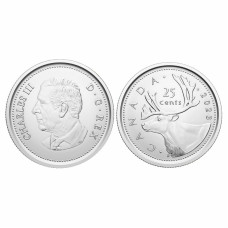 25 центов Канады 2023 г. Карл III