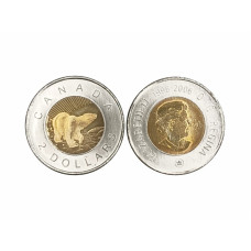 2 доллара Канады 2006 г. 10 лет с начала чекана монет 2 доллара