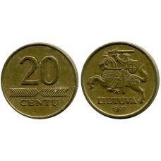 20 центов Литвы 1997 г.