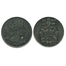 50 центов Канады 2002 г. 50 лет правлению Королевы Елизаветы II (1952-2002)