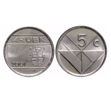 5 центов Арубы 2001 г.