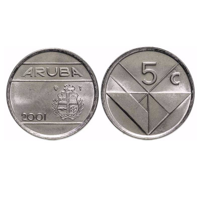 Монета 5 центов Арубы 2001 г.