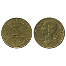 5 сантимов Франции 1980 г.