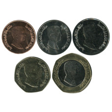 Набор из 5-ти монет Иордании 2000 - 2008 гг.