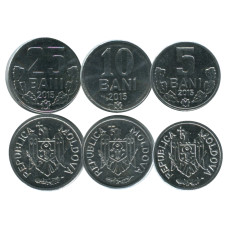 Набор из 3-х монет Молдавии 2015 г.